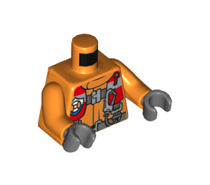 LEGO Oranje Vrouwelijk Kustwacht Minifiguur Torso (973 / 76382)