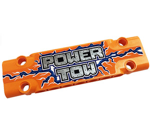 LEGO Orange Flat Panel 3 x 11 with 'POWER TOW', Lightning (Left) Sticker (15458)