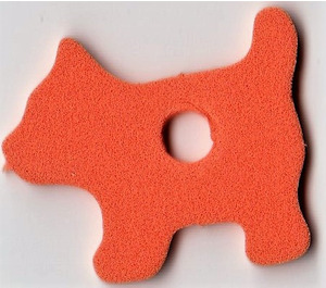 LEGO Orange Foam Part Scala Dog with Center Hole