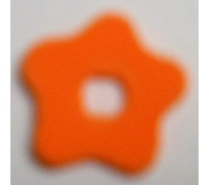 LEGO Orange Foam Part Scala  Flower Small 3 x 3 with Center Hole