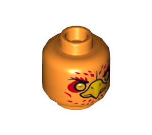 LEGO Orange Frax Minifigure Head (Recessed Solid Stud) (3626 / 17516)
