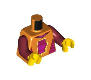 LEGO Orange Gamer, Female (60388) Minifig Torso (973 / 76382)