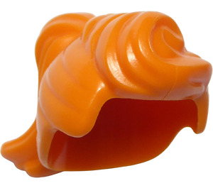 LEGO orange Hår med Curls og Hestehale (13785 / 86220)