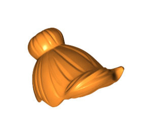 LEGO Orange Haar mit oben Knot Bun und Forelock (93562)