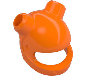 LEGO Orange Hjälm med Vinklad horn Hål (82252)