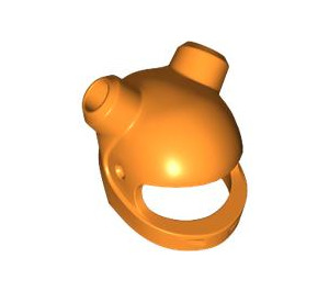 LEGO Orange Helmet with Angled Horn Holes (82252)