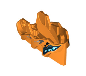 LEGO Orange Hero Factory Beast Head with Gray scales (15359 / 16741)