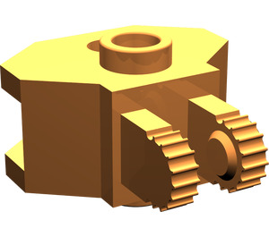 LEGO Orange Hinge 1 x 2 Locking with Towball Socket (30396 / 51482)