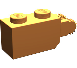 LEGO Orange Scharnier Backstein 1 x 2 Verriegeln mit 2 Finger (Vertikale Ende) (30365 / 54671)