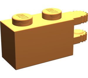 LEGO Orange Scharnier Backstein 1 x 2 Verriegeln mit Dual Finger auf Ende Horizontal (30540 / 54672)