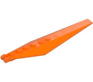 LEGO Oranje Scharnier Plaat 1 x 12 met Hoekig Zijkanten en Tapered Ends (53031 / 57906)