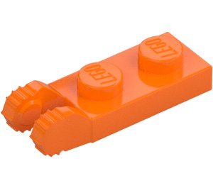 LEGO Oranje Scharnier Plaat 1 x 2 met Vergrendelings Vingers zonder groef (44302 / 54657)