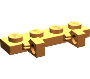 LEGO Orange Hinge Plate 1 x 4 Locking with Two Stubs (44568 / 51483)