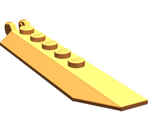 LEGO Orange Charnière assiette 1 x 8 avec Angled Côté Extensions (Assiette ronde en dessous) (14137 / 30407)