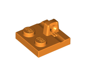 LEGO Oranje Scharnier Plaat 2 x 2 met 1 Vergrendelings Finger Aan Top (53968 / 92582)