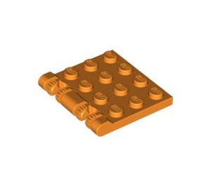 LEGO Orange Charnière assiette 4 x 4 Verrouillage (44570 / 50337)