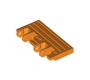 LEGO Orange Hinge Train Gate 2 x 4 Locking Dual 2 Stubs with Rear Reinforcements (44569 / 52526)