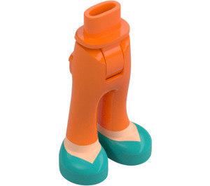 LEGO Orange Hip with Pants with Dark Turquoise Shoes (35584)