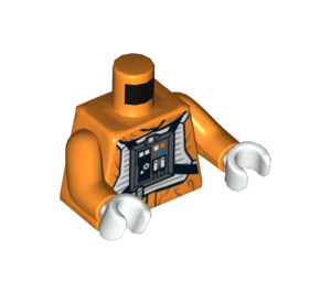 LEGO Orange Hoth Rebel Pilot Torso with White Gloves (973 / 76382)