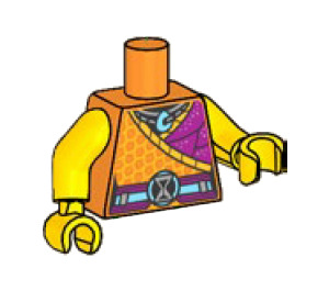 LEGO Oranje Izzie Minifiguur Torso (973)