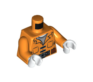 LEGO Orange Joker Torso, Jail Uniform with Grey Undershirt (76382)