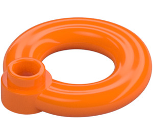 LEGO Oranje Lifebuoy met Hollow Nop (30340)