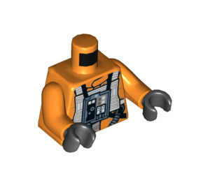 LEGO Oranje Luke Skywalker Minifig Torso (973 / 76382)