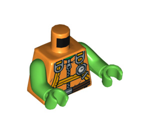 LEGO orange Michelangelo Jumpsuit Minifig Torso (973 / 76382)