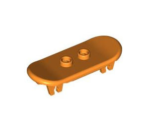 LEGO Orange Minifig Skateboard with Four Wheel Clips (42511 / 88422)