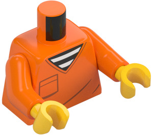 LEGO Orange Minifigur Kropp (973 / 76382)