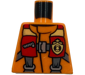 LEGO Orange Minifigur Kropp utan armar med Dekoration (973)