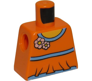 LEGO Orange Minifigur Kropp utan armar med Dekoration (973)