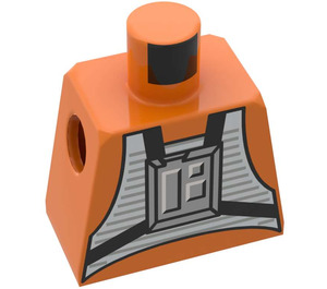 LEGO Oranje Minifiguur Torso zonder armen met Rebel Piloot (973)