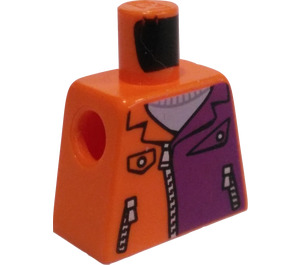 LEGO Orange Minifigurine Torse sans bras avec Two-Face Henchman Veste (973)