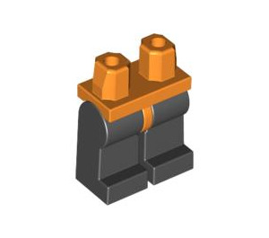 LEGO Naranja Minifigura Caderas con Negro Piernas (73200 / 88584)