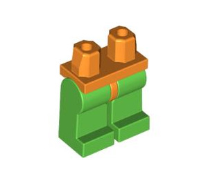 LEGO Orange Minifigure Les hanches avec Bright Green Jambes (3815 / 73200)