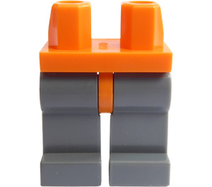 LEGO Orange Minifigure Hüften mit Dark Stone Grau Beine (73200 / 88584)