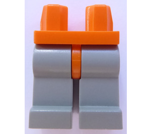 LEGO Orange Minifigure Hips with Light Gray Legs (3815)