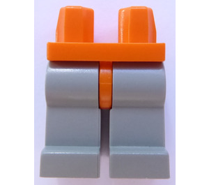 LEGO Orange Minifigure Hips with Light Gray Legs (3815 / 73200)