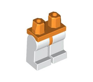 LEGO Orange Minifigur Hüften mit Weiß Beine (73200 / 88584)