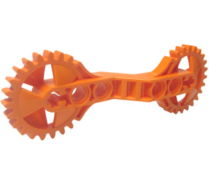 LEGO Orange Monoarm with 24 Tooth Geared Ends (32311)