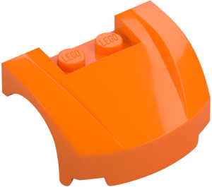 LEGO Oranje Mudgard Bonnet 3 x 4 x 1.3 Gebogen (98835)