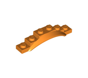 LEGO Orange Mudguard Plate 1 x 6 with Edge (4925 / 62361)