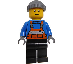 LEGO Oranje Overalls Minifiguur