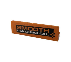 LEGO Orange Panel 1 x 4 with Rounded Corners with 'SMOOTH' and 'RACING OIL' Sticker (15207)