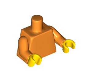 LEGO Orange Plain Minifig Torso with Orange Arms and Yellow Hands (76382)