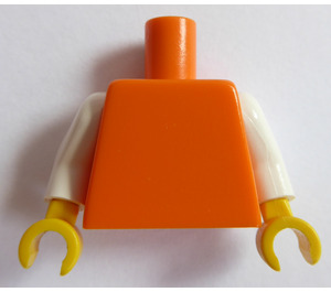 LEGO Oranje Vlak Torso met Wit Armen en Geel Handen (76382 / 88585)