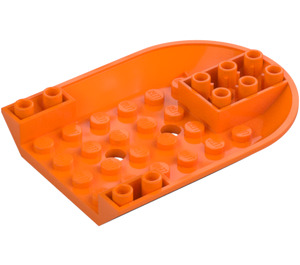 LEGO Orange Plane Bottom 6 x 8 Curved Inverted (11295)