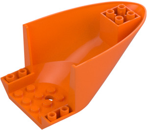 LEGO oranžová Letadlo Zadní 6 x 10 x 4 (87616)