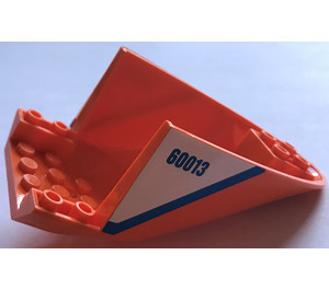 LEGO Orange Plane Rear 6 x 10 x 4 with "60013" Sticker (87616)